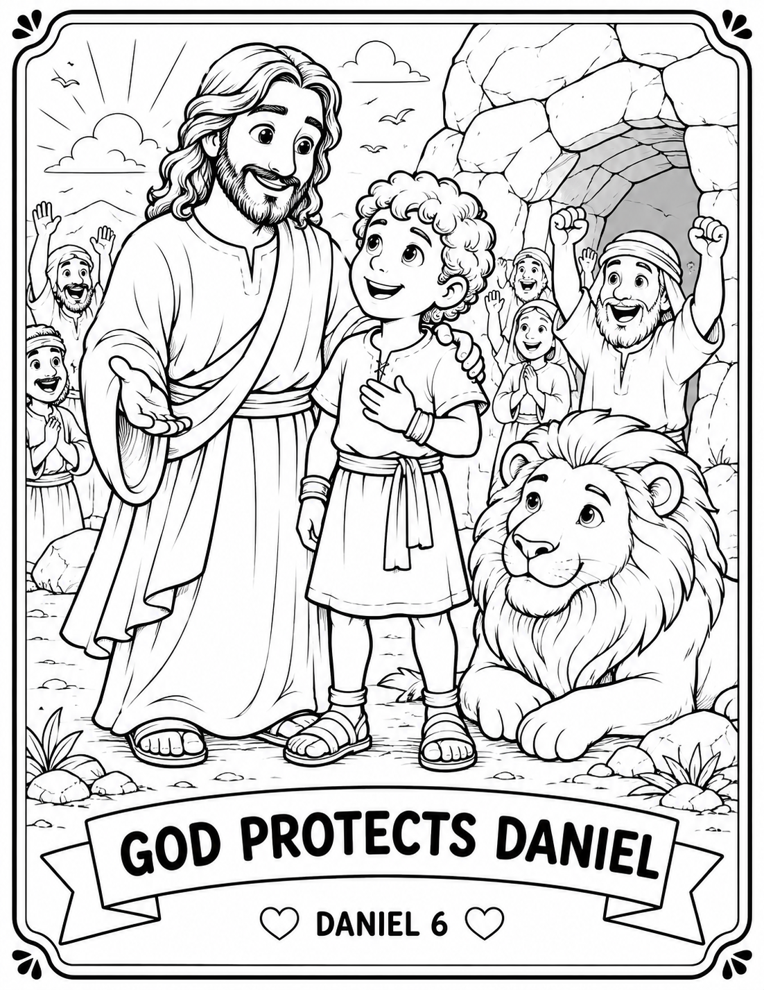 My Friend Jesus - D is for Determination: The Story of Daniel & The Lion’s Den Printable Pack