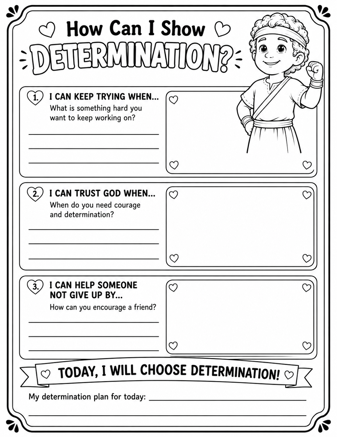 My Friend Jesus - D is for Determination: The Story of Daniel & The Lion’s Den Printable Pack