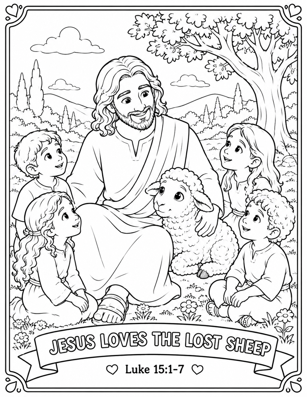 My Friend Jesus: E is for Eternal Love — The Story of the Lost Sheep Printable Pack