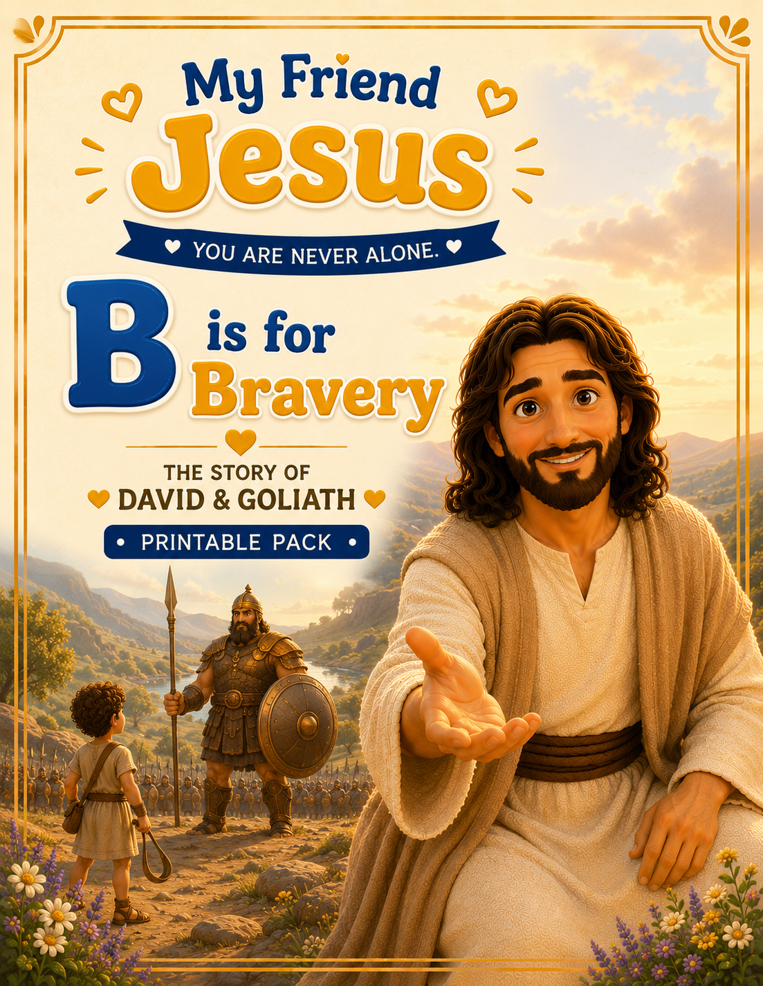 My Friend Jesus: B is for Bravery — David & Goliath Printable Activity Pack