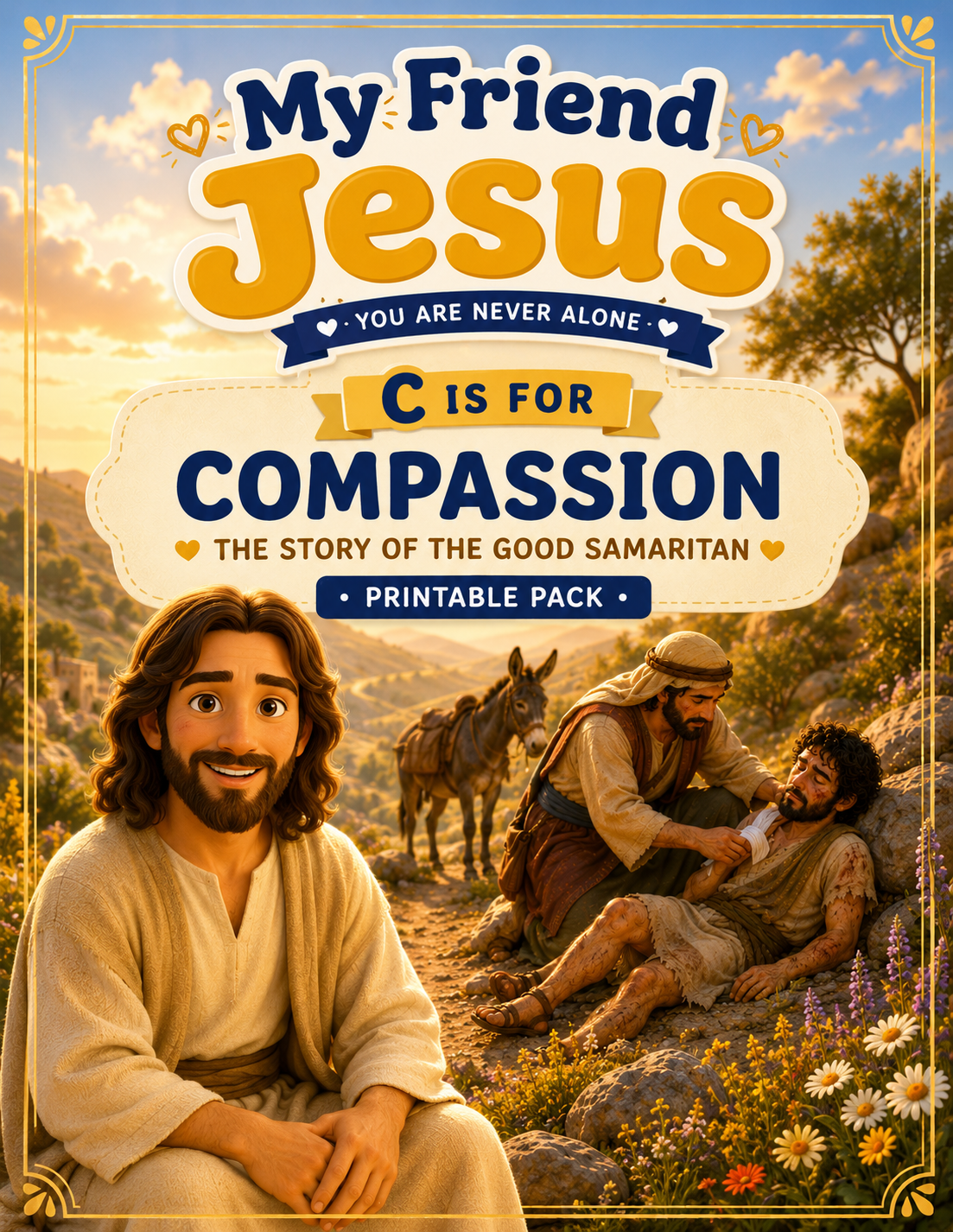 My Friend Jesus: C is for Compassion Printable Pack | The Good Samaritan Bible Activities for Kids