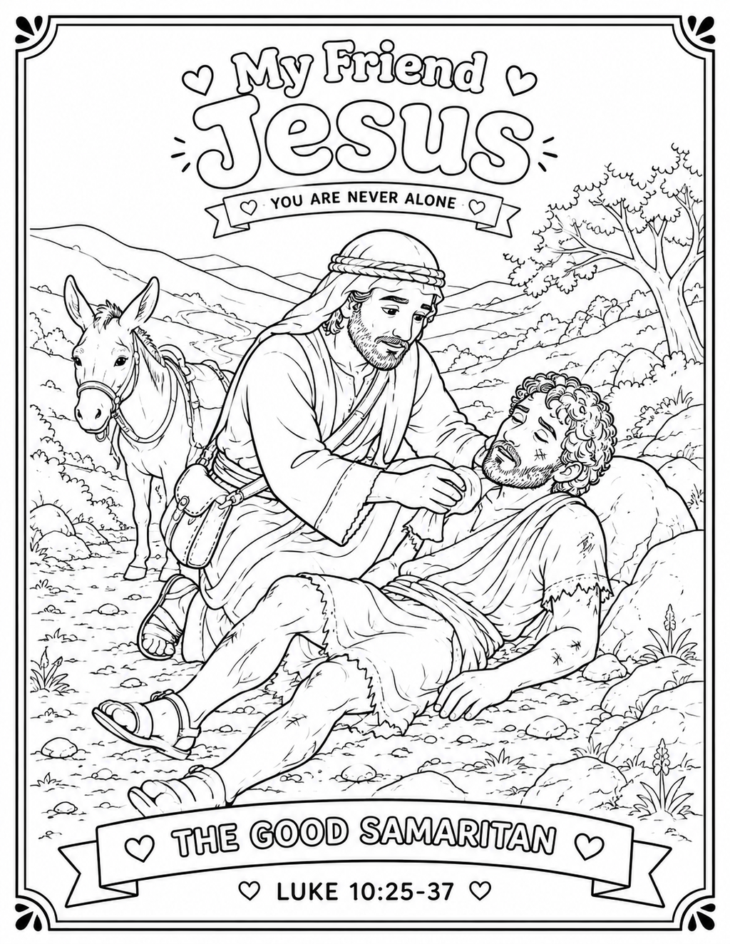 My Friend Jesus: C is for Compassion Printable Pack | The Good Samaritan Bible Activities for Kids