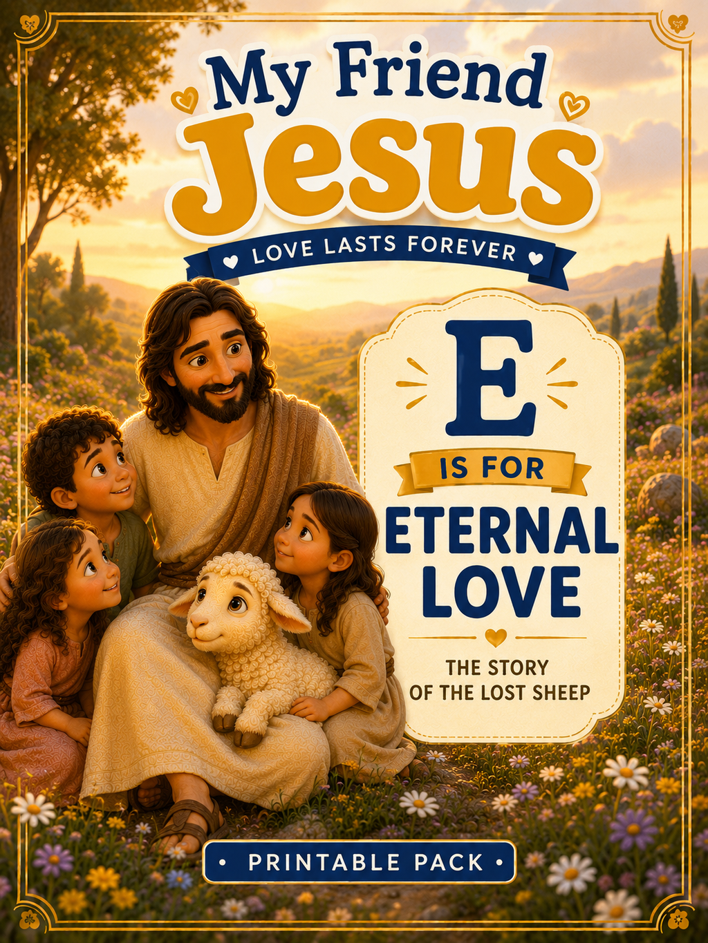 My Friend Jesus: E is for Eternal Love — The Story of the Lost Sheep Printable Pack