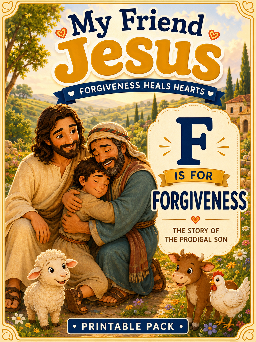 My Friend Jesus: F is for Forgiveness Printable Pack | The Prodigal Son Bible Activities for Kids