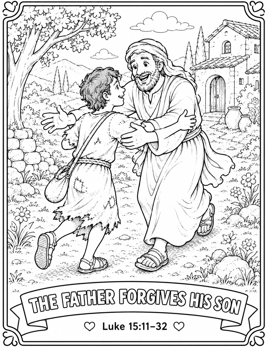 My Friend Jesus: F is for Forgiveness Printable Pack | The Prodigal Son Bible Activities for Kids