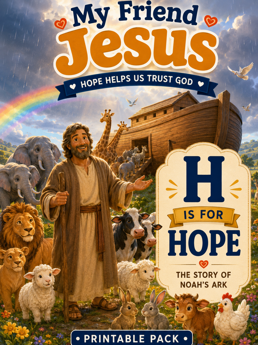 My Friend Jesus: H is for HOPE — Noah’s Ark Printable Activity Pack