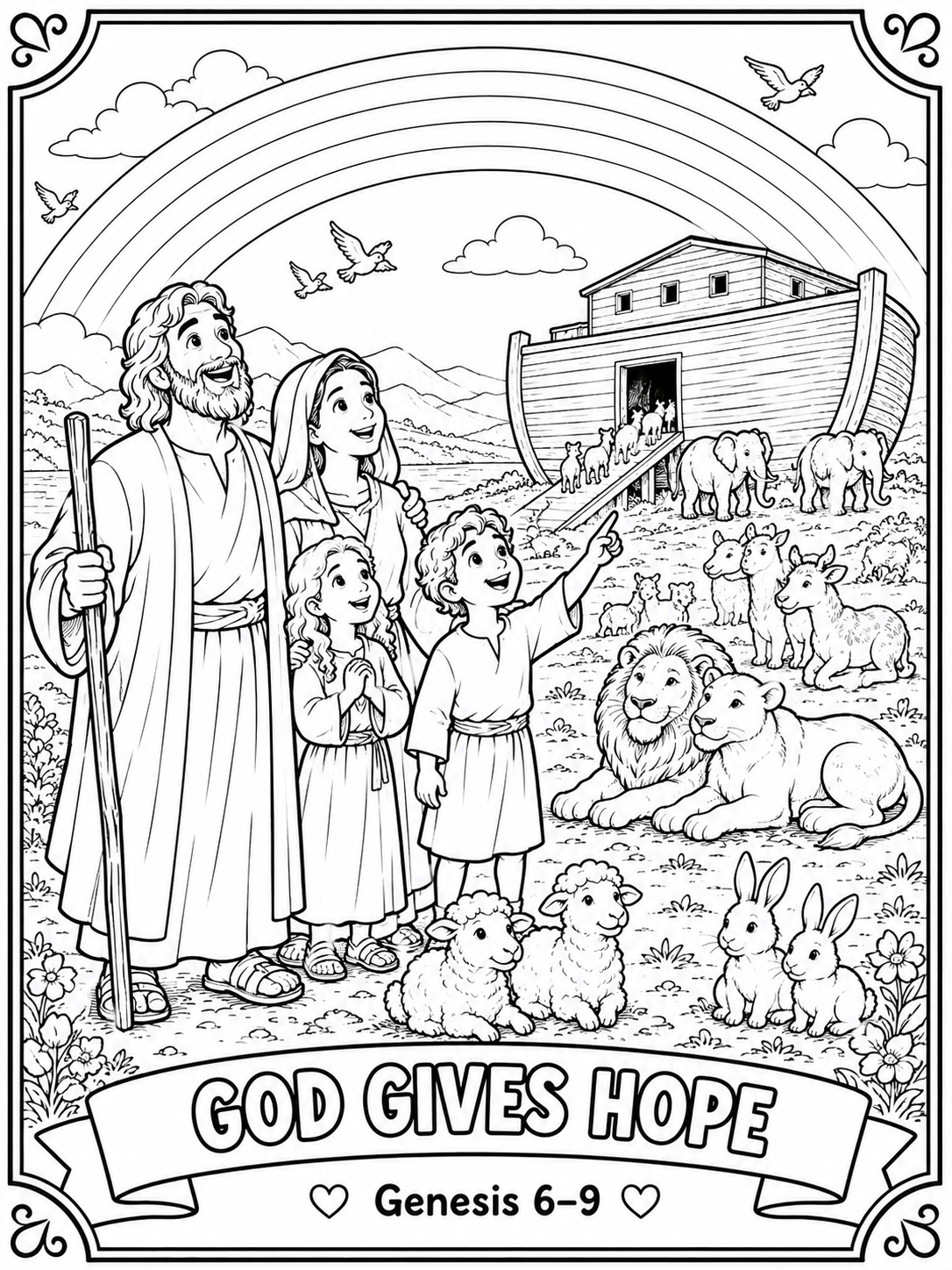 My Friend Jesus: H is for HOPE — Noah’s Ark Printable Activity Pack
