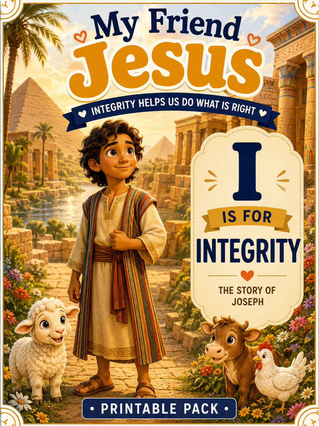 My Friend Jesus: I Is for Integrity Printable Activity Pack | The Story of Joseph